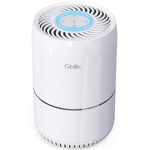 GBlife 3-in-1 Air Purifier with True HEPA Filter, Table HEPA Air Cleaner Purifier for Room Home Office, Large Room, Allergies, Dust, Smoke, Pets, Smokers, Odor Eliminator